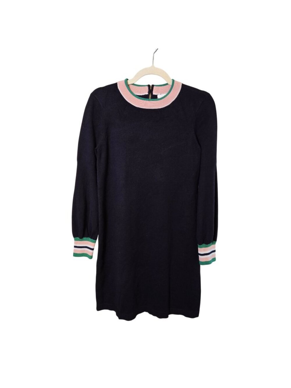 1901 Varsity Stripe Crewneck Color Block Sweater Dress Size Medium